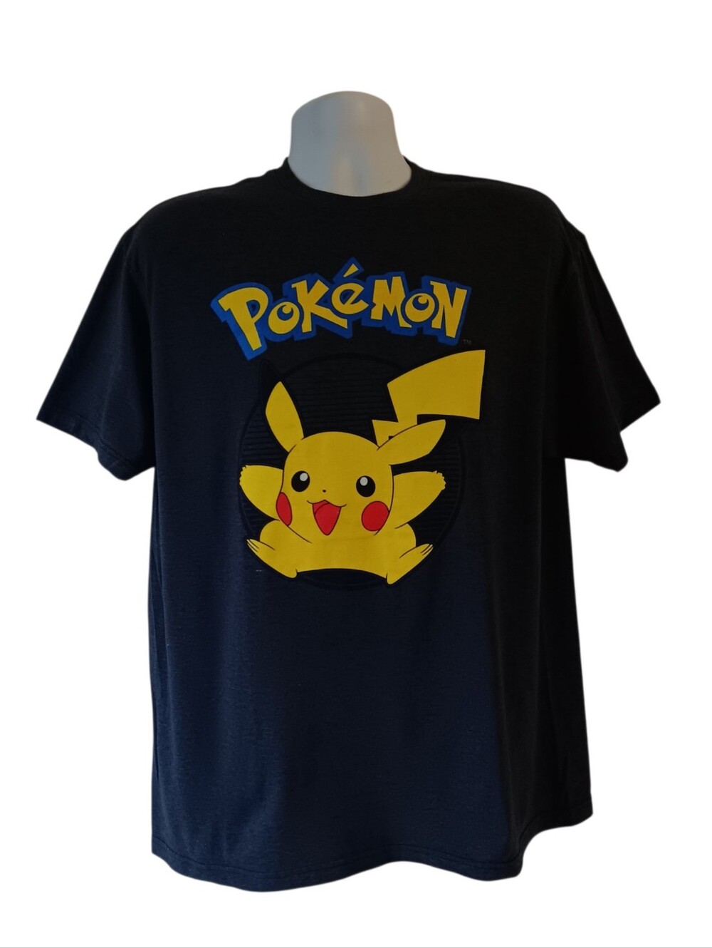 Pokemon Pikachu men's black short sleeve  graphic t-shirt size XL